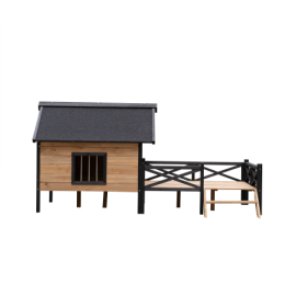 Outdoor Large Cabin Style Dog House, Wooden Style With Porch For Medium To Large Dogs