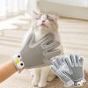 2 In 1 Pet Grooming Gloves For Dogs And Cats, Pet Fur Remover Gloves, Grooming Brush For Shedding, Massage, Hair Remover Mitt, Fur Cleaner For Couch,