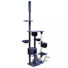 Cat Tree Scratching Post 87" - 94" 1 Condo Dark Blue