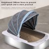 1 Pack Large(24*16*17"H) Stainless Steel Cat Litter Box with Lid, Extra Large Metal Litter Box for big cats, Litter box Includes Litter Scoop Scoop Ho