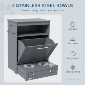 Hidden Pet Feeder Station Within Furniture, Storage Bin, Shelving Nice Accent Furniture