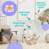 Cat Toy Two Product Sets, Including Retractable Laser Cat Toy Stick + Intelligent Bird Call Cat Toy Interactive Ball, Pet Fun Products, Pet Interactiv