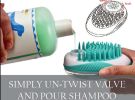 Pet Life 'Swasher' Shampoo Dispensing Massage and Bathing Brush