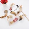 Cat Natural Sisal Wand Teasers and Exerciser for Kitten with Mouse Bell Feather etc. Cat Toy Collection in a Box