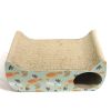 Cat Shape Kitten Lounge Cardboard Scratcher with Catnip Cat Scratch Board Cat Scratch Post Scratching Board