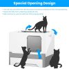 Foldable Cat Litter Box with Lid Enclosed Kitty Litter Box Anti Splashing Cat Toilet Tray with Litter Scoop