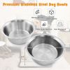 Dog Bowl Stand with 2 Stainless Steel Food Water Bowls