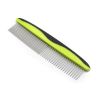 Dog Cat Comb to Remove Tangles and Knots and Matted Fur - Grooming Tool with Stainless Steel Teeth and Non-Slip Grip Handle