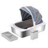 1 Pack Large(24*16*17"H) Stainless Steel Cat Litter Box with Lid, Extra Large Metal Litter Box for big cats, Litter box Includes Litter Scoop Scoop Ho