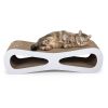 Cat-eyed Cat Scratcher and Lounge, Protect Furniture, Functional, Original Wood Color