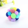 3pcs Cat toy ball set colorful handmade bell elastic ball 3 size combination for any size cat