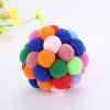 3pcs Cat toy ball set colorful handmade bell elastic ball 3 size combination for any size cat