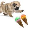 Dog Ice Cream Cone Shaped Toy Dog Teething Toy Tooth Cleaning Pet Supplies