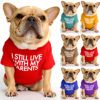 dog clothes English bulldog pet clothing round collar T-shirt style clothing