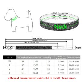 Dog Collar Crystal Glitter Rhinestone Pet Collars Zinc Alloy Buckle Collar For Small Medium Dogs Cats Chihuahua Pug Dog Collar (Color: Purple, size: XS)