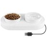 Heated Water Bowl For Dogs And Cats Ceramic Heated Pet Water Bowl Food Warmer USB Powered Thermal Pet Bowl Provide Fresh Non Freezing Drinkable Water