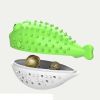 Fish Shape Built-in Small Bell Cat Pet Toothbrush Refillable Catnip Simulation Fish Teeth Cleaning 2 in 1 Chew Toys