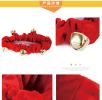 Christmas Pet Bell Decorative Set Holiday Dressing Dog Neck Fringe with Foot Cover Bell Set; dog collar; cat collar