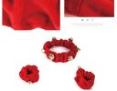 Christmas Pet Bell Decorative Set Holiday Dressing Dog Neck Fringe with Foot Cover Bell Set; dog collar; cat collar