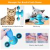 Windmill Cat Toy Turntable Interactive Teasing Pet Toy Wall Mount Turning Tickle Scratch Hair Brush Cat Toy with Catnip Light Ball