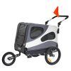 VEVOR Dog Bike Trailer, Supports up to 100 lbs, 2-in-1 Pet Stroller Cart Bicycle Carrier, Easy Folding Cart Frame with Quick Release Wheels