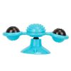 Windmill Cat Toy Turntable Interactive Teasing Pet Toy Wall Mount Turning Tickle Scratch Hair Brush Cat Toy with Catnip Light Ball