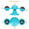 Windmill Cat Toy Turntable Interactive Teasing Pet Toy Wall Mount Turning Tickle Scratch Hair Brush Cat Toy with Catnip Light Ball