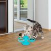 Windmill Cat Toy Turntable Interactive Teasing Pet Toy Wall Mount Turning Tickle Scratch Hair Brush Cat Toy with Catnip Light Ball