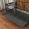 Modern Kennel Dogs room up to 60 LB, Dog crate furniture with Multi-Purpose Rremovable Ttray, Double-Door Dog House, lift Panel