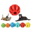 Dog Squeaky Ball Toy; Pet Chew Toy For Dog; Tooth Cleaning Ball Bite Resistant Cookie or Treats Within Ball Pet Supplies