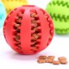 Dog Squeaky Ball Toy; Pet Chew Toy For Dog; Tooth Cleaning Ball Bite Resistant Cookie or Treats Within Ball Pet Supplies