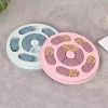 Interactive Stimulation Puzzle for Dogs Slow Feeding Disc Round Feeder Plastic Interactive Toy