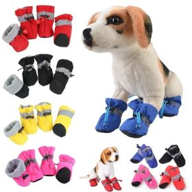 Anti-slip Pet Dog shoes Waterproof socks boots dog shoes assorted colors (Color: Yellow, size: 6)